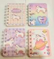 80 Sheets Spiral Note Book Portable Mini Note Pad Cute Unicorn Diary Pocket Book. 