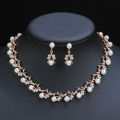 [Baofan.Flower] New Light Luxury European and American Niche Design Retro Fashion Pearl Necklace Two-Piece Earrings Set. 