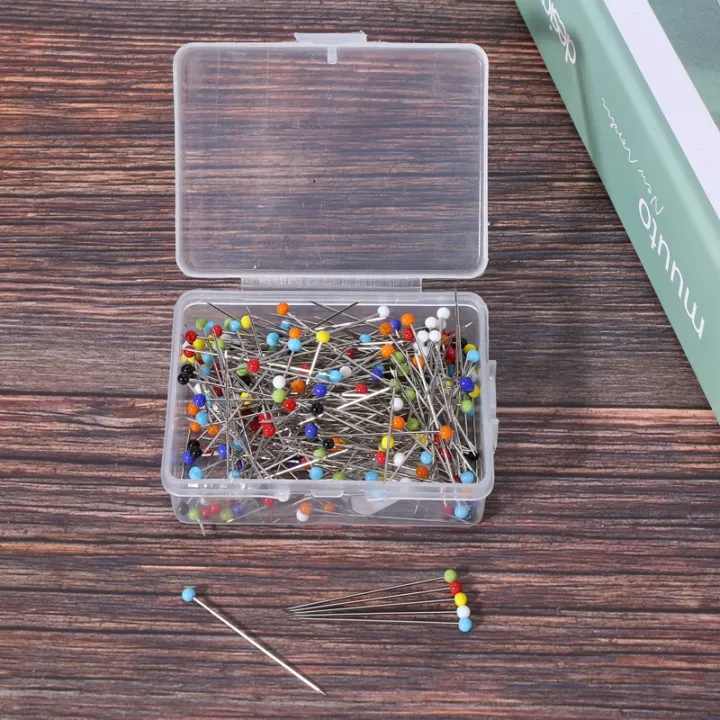250%20Pieces%20Sewing%20Pins%20Ball%20Glass%20Head%20Pins%20Straight%20Quilting%20Pins%20For%20Dressmaker%20Jewelry%20Decoration%20-%20Image%205