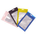 Clear Front Mylar Ziplock Bag, Earphone Plastic Bag with Butterfly Hole, Flat Zip Lock Packag, Phone Accessories, USB Cable. 