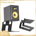 Enigma- Desktop Storage Bracket Premium Desktop Speaker Stand with Vibration Absorption Pad for High Stability Ideal Studio Monitor Riser Speaker Holder Set of 2 Storage Bracket. 