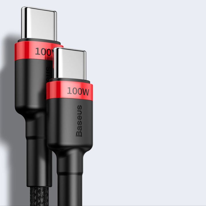 Baseus Cafule PD2.0 Câble USB Type C 100W Charge Rapide 2m - Gris/Noir (20V 5A)