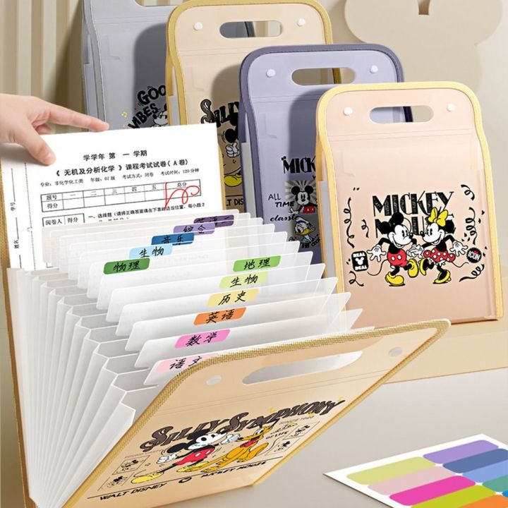 Cartoon 13 Pockets A4 File Folder Bag Large Capacity Classified File ...