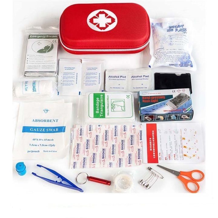 First Aid Kit Set Medical Kit Survival Kid 44 PCS First Aid Kit Medical Supplies For Family Car Outdoor Hard Case Daraz.lk