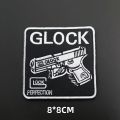 Tactical Morale Badge Personalized Patch GLOCK Creative Outdoor Backpack Stickers Embroidery Hook and Loop Patches. 