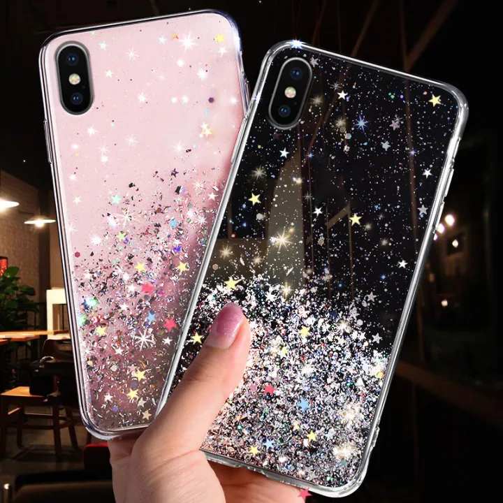 For%20iPhone%20Xs%20/%20iPhone%20X%20Back%20Cover%20Luxury%20Shiny%20Glitter%20Gold%20Foil%20Space%20Starry%20Cases%20Clear%20Soft%20Silicone%20Bumper%20Full%20Protection%20Mobile%20Phone%20Case%20for%20Girls%20Boy%20-%20Image%202