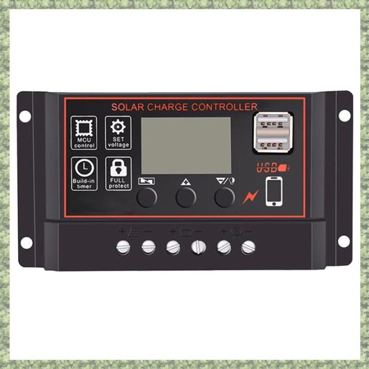 100A Solar Charge Controller Solar Panel Controller 12V 24V LCD Display ...
