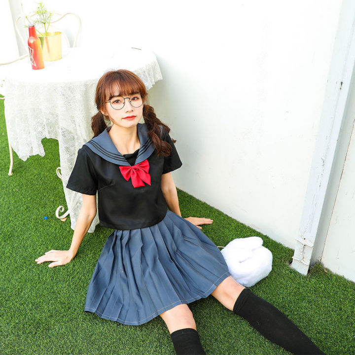 Suit jk Sailor Suit Genuine Basic Style College Style Two Uniform Japanese Orthodox Gray Full Set Uniform Dress