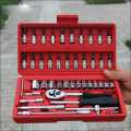 Tool Set with Ratchet Wrench, 46 pcs Hand Tool kit Long Handle Screwdriver Set For Car, Bike, Cycle Repairing, DIY Projects, Home & Automobile Vehicle Service Repair Tool. 