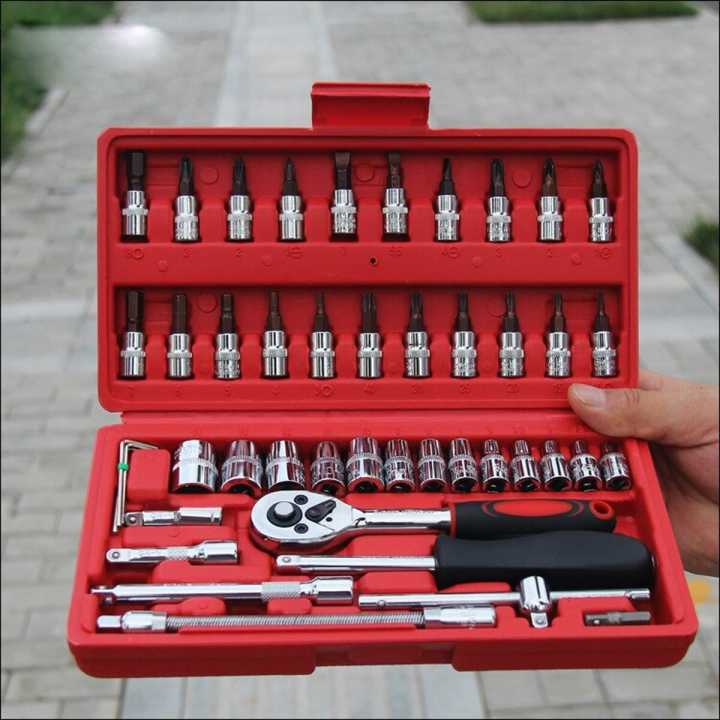 Tool%20Set%20with%20Ratchet%20Wrench,%2046%20pcs%20Hand%20Tool%20kit%20Long%20Handle%20Screwdriver%20Set%20For%20Car,%20Bike,%20Cycle%20Repairing,%20DIY%20Projects,%20Home%20&%20Automobile%20Vehicle%20Service%20Repair%20Tool%20-%20Image%203
