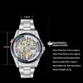WINNER famous brand men mechanical watches fashion automatic skeleton man wristwatches stainless steel band relogio masculino. 