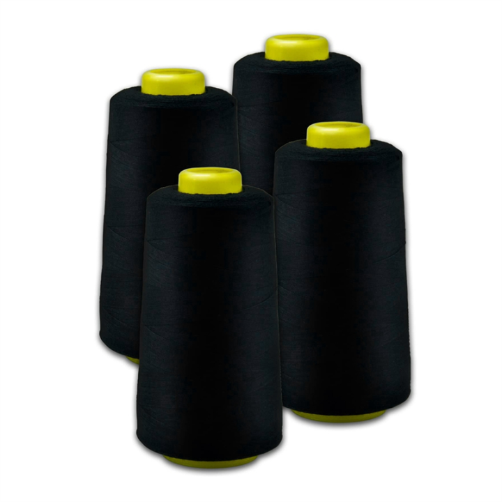 All- Black Thread for Sewing Polyester Sewing Thread of 3000 Yards Each Spool Thread for Sewing Machine Thread Durable Easy to Use