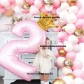 Pink Balloon Arch Garland Kit - 100 Pcs White Pink Gold Latex Balloons for Baby Shower Wedding Birthday Graduation Anniversary Bachelorette Party Background Decorations. 