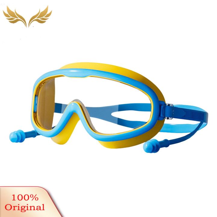 SuperRide Professional Swimming Glasses Anti-fog Kids Swim Goggles with Nose Clip Uv Protection Leakproof Silicone Goggles for Boys Girls Ideal for Diving Snorkeling in Asia Silicone Swimming Goggles