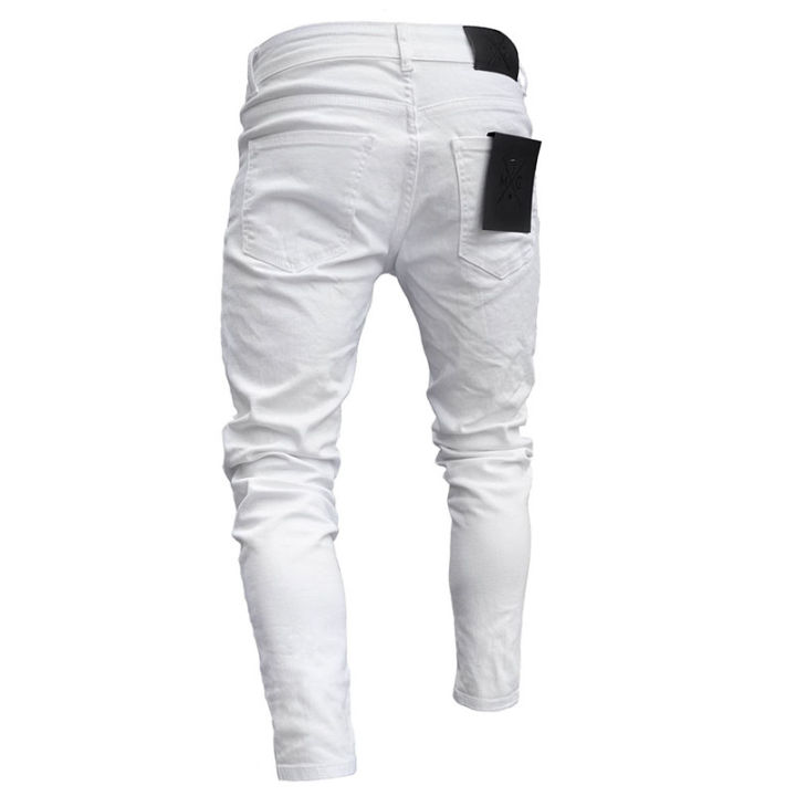 Hip%20Hop%20Men's%20Fashion%20Embroidered%20Jeans%202023%20Street%20Club%20Ripped%20Denim%20Pants%20Classic%20Blue%20And%20White%20Slim%20Stretch%20Pantalon%20S-4XL%20-%20Image%202
