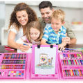 Kids 208 Pcs/168 Pcs Colorful Painting Drawing Art Set Children Student Art Supplies Crayon Watercolor Oil Painting Set , Children's Gift,Kids Painting Drawing Art Set. 
