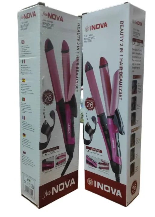 Nova%20Beauty%202%20in%201%20Hair%20Beauty%20set%20Curler%20&%20Straightener%20Set%20Professional%20Curling%20Iron%20Ceramic%20Smart%20Styling%20Tools%20nb21%20-%20Image%202