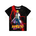 Naruto tshirts kids theme party supplies T-shirt anime 3D digital printing 1-10 years old girl boy birthday party gift top tees. 