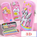 3D Kawaii School Pencil Case For Girls EVA Large Capacity Box Waterproof Cute School Supplies trousse scolaire Stationery. 