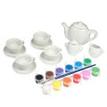 Mini Tea Set Ceramic Painting 12 pcs Best Painting Toy For Kids Birthday Gift for Girls. 