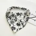 New Style Woman Tree branch Printing Bandanas Girls Triangle Head Scarf Lady High Elasticity Hair Scarf Hair Accessories Turban. 