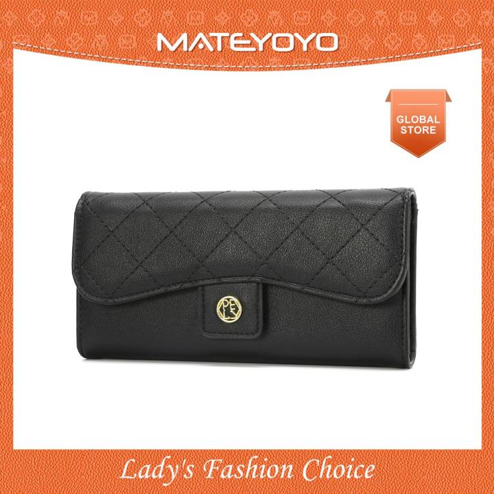 MATEYOYO Women's Long Wallet Simple Fashion Purse Large Capacity Cash Purse Multifunctional Clutch Wallet PU Leather Card Wallet Handbag Zipper Coin Pocket