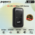 4G LTE Advanced 150Mbps Universal Pocket Mobile Wi-Fi Hotspot Device Data Card (Black). 