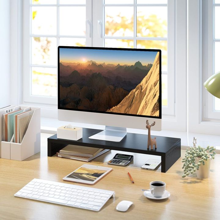 VTEC%20FURNITURE%20Modern%20Monitor%20Riser%20/%20Monitor%20Stand%20for%20Desk%20TV/Screen/PC/Printer/Laptop%20Riser%20/%20Computer%20Shelf%20with%20Storage%20TV%20Holder%20for%20Home%20Office%20-%20Image%202