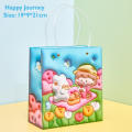 PP Cartoon 3D stereoscopic painting birthday As shown in the figure 33*19*9CM gift bag students creative for cartoon-themed. 