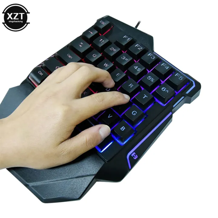 HXSJ%20G7%20USB%20Wired%20Game%20Keyboard%20with%20Color%20LED%20Backlight%2035%20Keys%20Wide%20Armrest%20One%20Hand%20Keyboard%20RGB%20Mechanical%20Feel%20Game%20Keyboard%20-%20Image%203