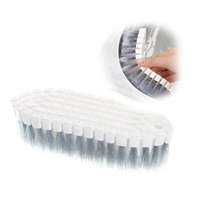 Kitchen Cleaning Bathroom Glass Wall Cleaning Bath Brush Handle Sponge Bath BottomBathtub Ceramic Cleaning Tools-white