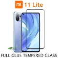 Perfect FG Temp Mi 11 Lite Screen Protector Full Glue 9D Tempered Glass Full Cover New 2020 Protection Screen Guard for Xiaomi Mi 11 Lite. 