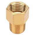 Brass Pipe Fitting BSPT Male to NPT Female Adapter for Pressure Gauge. 