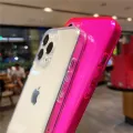 【ThinkWay】Fluorescent Neon Clear Case For iPhone 13 12 11 Pro Max XS SE 2 XR X 6 6S 7 8 Plus Cute Candy Color Slim Soft Silicone Gel Cover. 