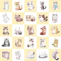 20/40pcs Cat Stickers Cute Pussy Cats Stickers for Laptop Scrapbook Journal Kids Girls Boys Stickers. 