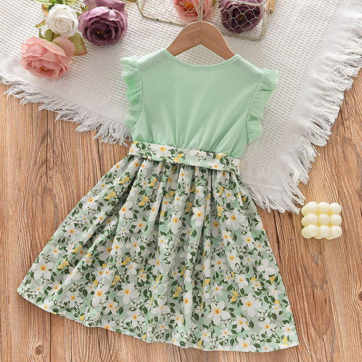 Bear%20Leader%20Girls%20Casual%20Dresses%202022%20New%20Summer%20Kids%20Baby%20Flowers%20Print%20Green%20Party%204-7Y%20-%20Image%202