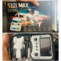 S101 Max Drone – 4K HD Dual Camera, Brushless Motor, LCD Screen Remote, Foldable Quadcopter + Extra Battery. 