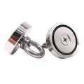 1Pcs/ 48 mm, Neodymium Magnets 80 kg pulling force, with lifting ring, suitable for industry and science, magnetic fishing. 