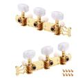 Classical Guitar Tuner Tuning Keys Pegs Machine Heads Complete Set Chrome. 