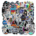 20/40/60 pcs of Outer Space Astronaut Stickers for Laptop Luggage Skateboard. 