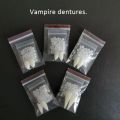 vampire teeth 1/10 Pcs Vampire Teeth Fangs Denture Prop Halloween Cosplay Zombie Teeth False Teeth Solid Glue Denture Adhesive Halloween DecorParty Games Crafts. 