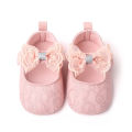 Yfashion Baby Cotton Girls Princess Toddler Shoes Cute Lace Bowknot Decoration Breathable Non-slip Soft Sole Shoes. 