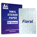 A4 Paper Sheets Adhesive Printable Label Sticker Paper Glossy for Inkjet Printer White Vinyl Label Copy Paper Gift Sticker. 