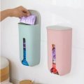 1pcs Wall Mount Garbage Bag Storage Box Kitchen Hanging Plastic Case Storing Rack Holder With Cover For Bathroom Home Accessories. 