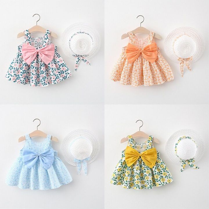 Baby%20Girls%20Dress%200%20to%203%20years%20old%20Summer%20Bow%20Floral%20Dress%20-%20Image%202
