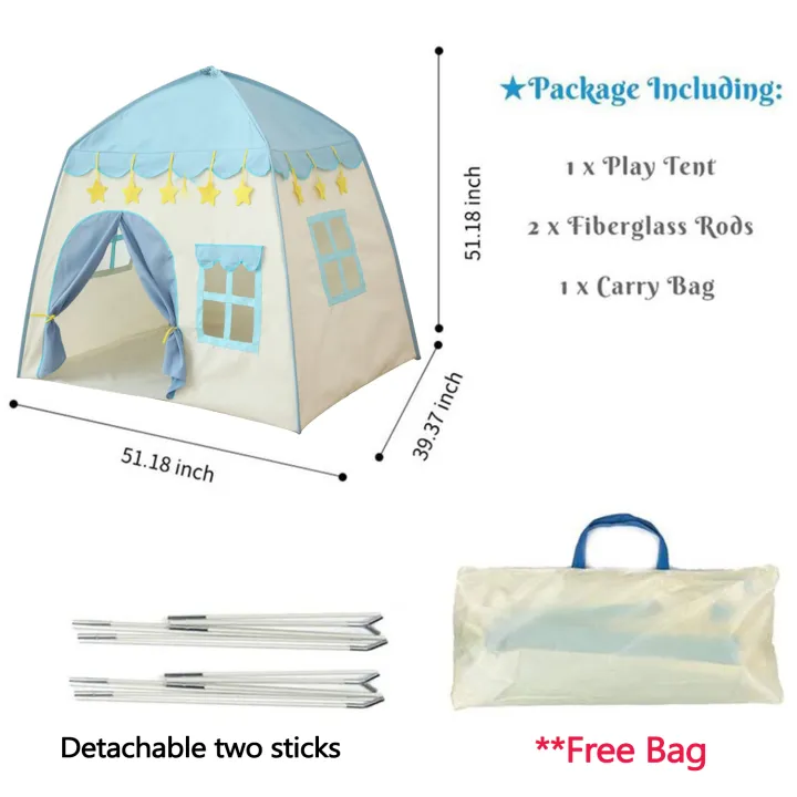 Castle%20Play%20Tent%20Kids%20Teepee%20Tent%20Large%20Children%20Playhouse%20Oxford%20Fabric%20Children%20Playhouse%20Indoor%20Outdoor%20with%20Carry%20Bag%20Portable%20Playhouse%20Boys%20&%20Girls%20Birthday%20Gift%20Kids%20Play%20tent%20prince%20Princess%20-%20Image%208