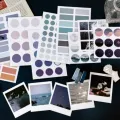 RHS Online 64PCS Basic Material Set Stickers Tape Memo Paper Card Journal Planner Diary Scrapbook. 