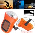 Hand Crank Solar Powered Rechargeable Flashlight LED Emergency Dynamo Torch E10993 H. 