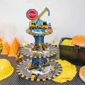 Construction Party Disposable Tableware Birthday Party Decorations Kids Boy Engineering Vehicle Theme Party Supplies Baby Shower. 
