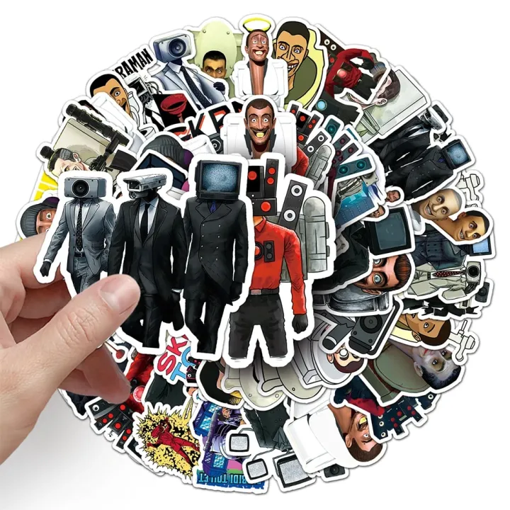 NEW%2010/30/60Pcs%20Funny%20Game%20Skibidi%20Toilet%20Anime%20Stickers%20Graffiti%20Notebook%20Suitcase%20Vinyl%20Waterproof%20Decals%20Sticker%20for%20Kid%20Toy%20Gift%20-%20Image%203